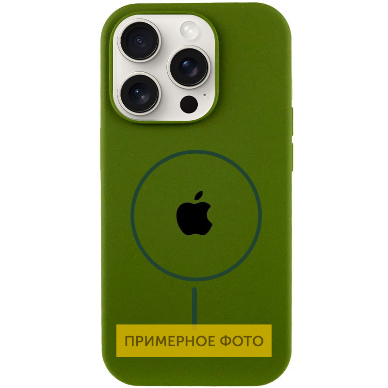 Чохол Silicone Case Full Protective (AA) with MagSafe для Apple iPhone 16 (6.1) на малюнкі №1