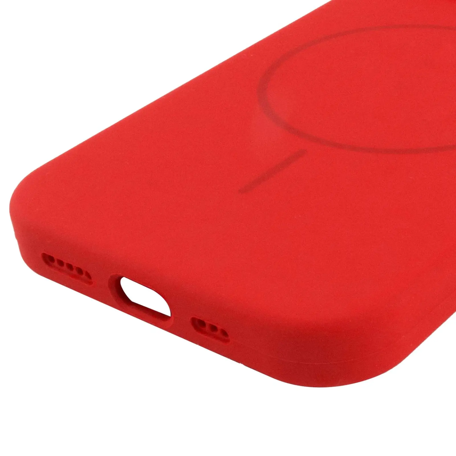 Чехол Silicone Case Full Protective (AA) NO LOGO with MagSafe для Apple iPhone 11 (6.1"), Красный / Red 4, Силикон, купить оптом с доставкой