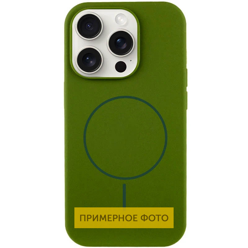 Чехол Silicone Case Full Protective (AA) NO LOGO with MagSafe для Apple iPhone 16 (6.1) на картинке №1