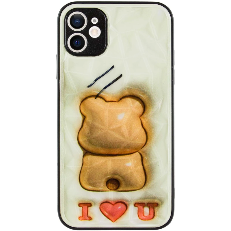 TPU+PC чохол Prisma Fluffie для Apple iPhone 11 (6.1"), Bear 1, TPU+PC, купити оптом з доставкою