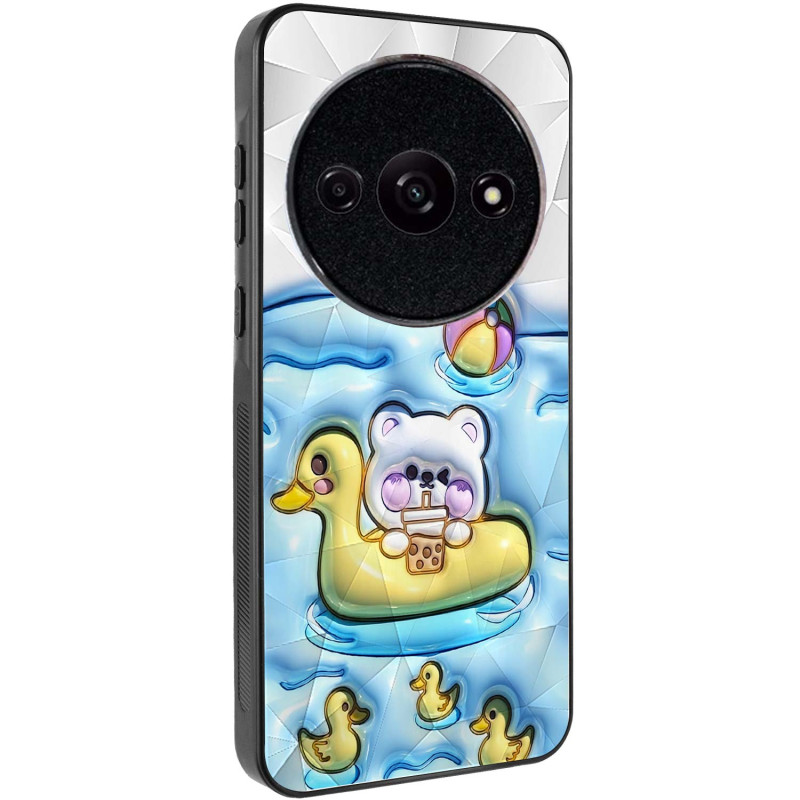 TPU+PC чехол Prisma Fluffie Full Camera для Xiaomi Redmi A3 с креативным принтом на картинке №1