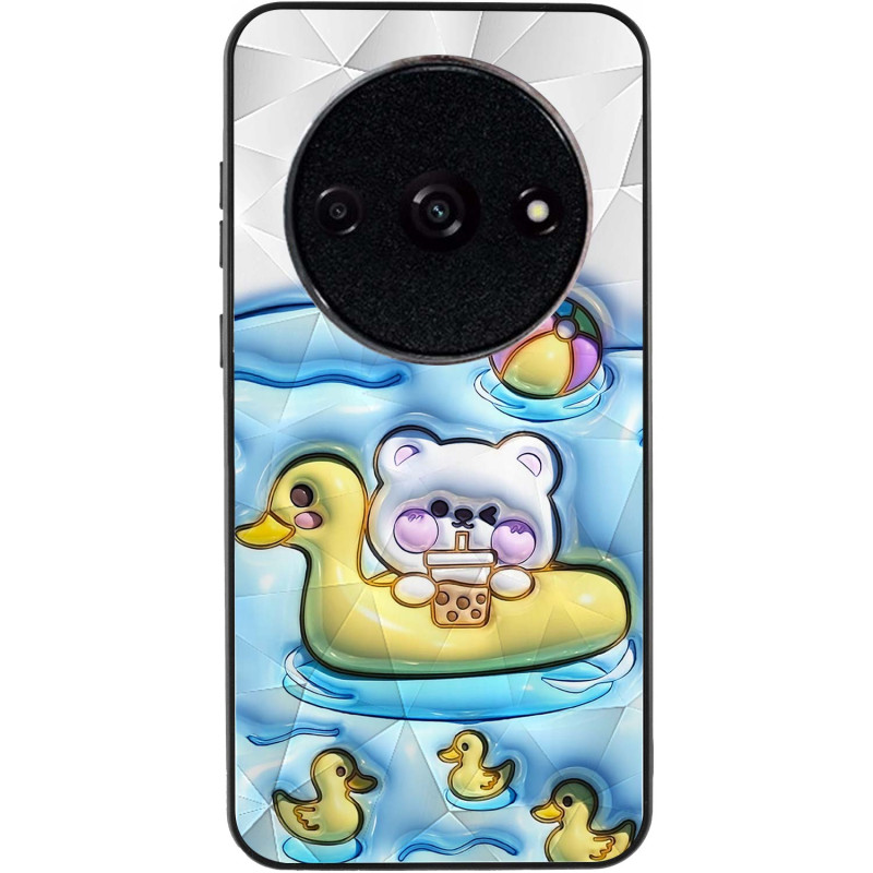 TPU+PC чехол Prisma Fluffie Full Camera для Xiaomi Redmi A3 с креативным принтом на картинке №2