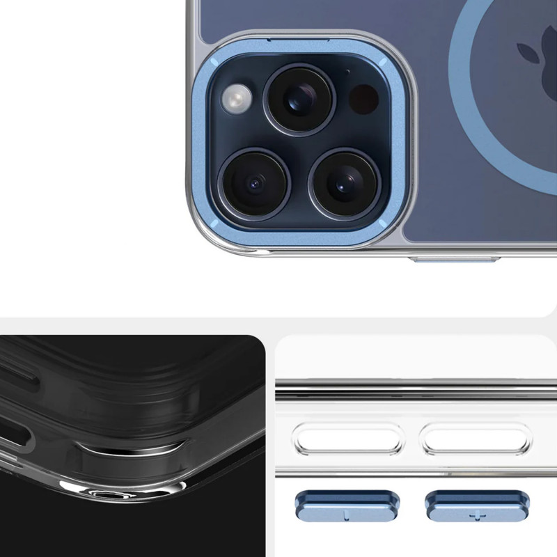 Кристально прозрачный чехол Space Case Apex with MagSafe для Apple iPhone 13 Pro Max (6.7) | TPU+PC на картинке №5