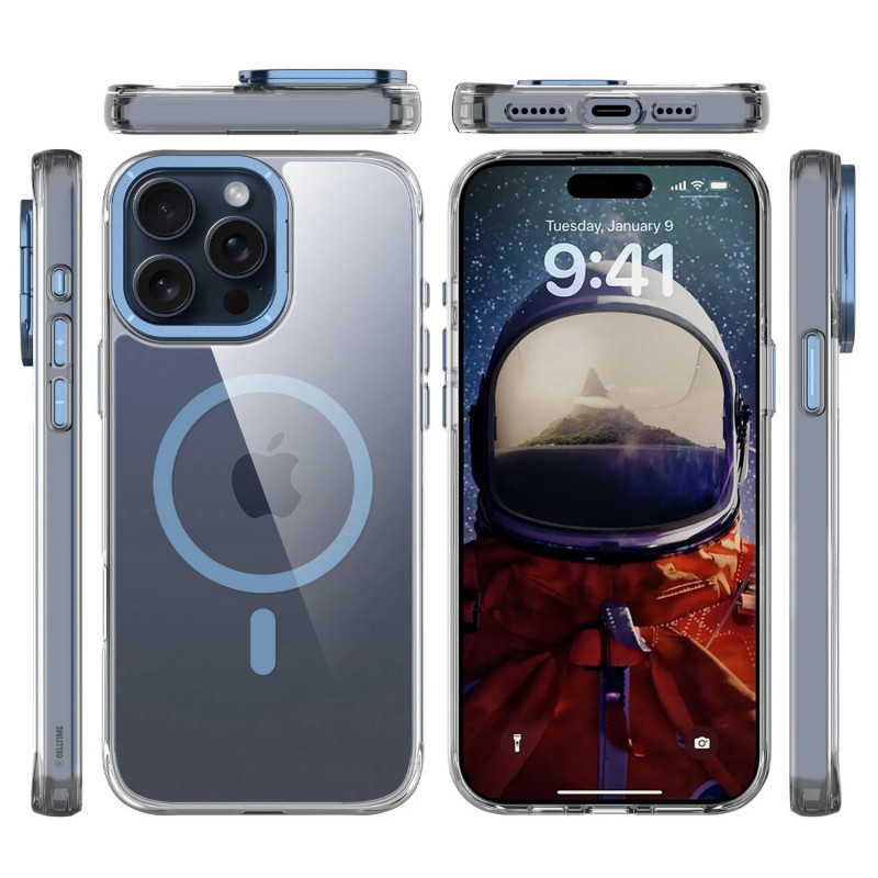 Кристально прозрачный чехол Space Case Apex with MagSafe для Apple iPhone 13 Pro (6.1) | TPU+PC на картинке №2