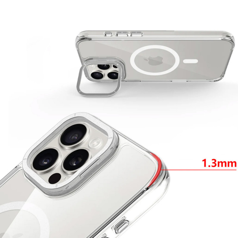 Кристально прозрачный чехол Space Case Apex with MagSafe для Apple iPhone 15 Pro (6.1) | TPU+PC на картинке №3