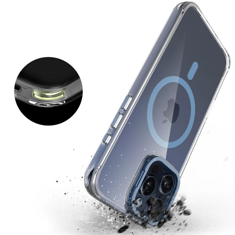 Кришталево прозорий чохол Space Case Apex with MagSafe для Apple iPhone 15 Pro Max (6.7) | TPU+PC на малюнкі №7