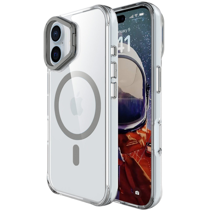 Кристально прозрачный чехол Space Case Apex with MagSafe для Apple iPhone 16 (6.1) | TPU+PC на картинке №1