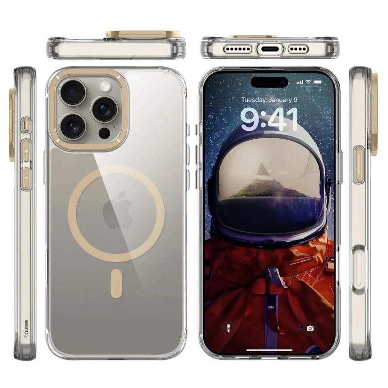 Чохол TPU Space Case Apex with MagSafe для Apple iPhone 16 Pro Max (6.9"), Gold 1, TPU, купити оптом з доставкою