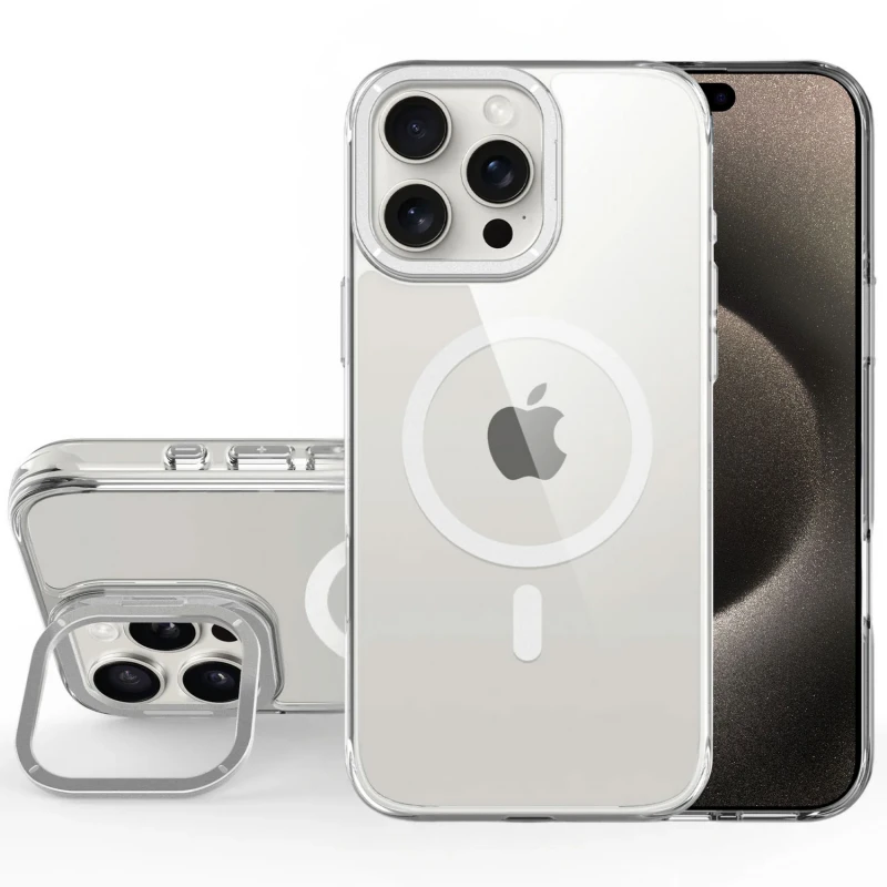 Чохол TPU Space Case Apex with MagSafe для Apple iPhone 16 Pro Max (6.9"), Silver, TPU, купити оптом з доставкою