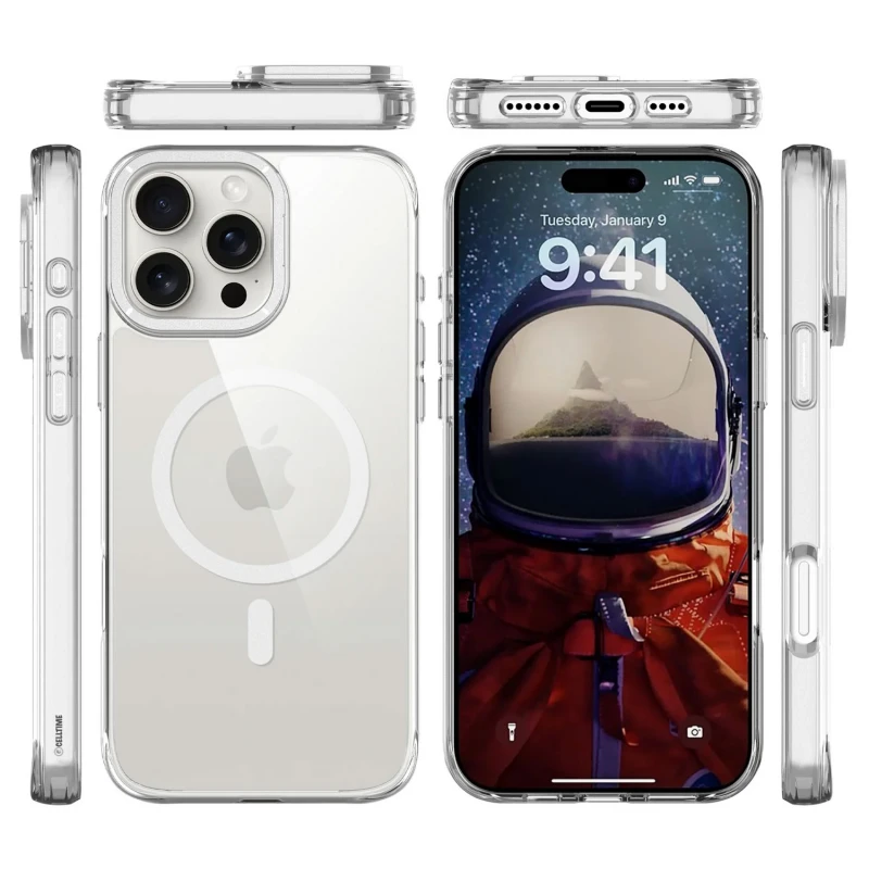 Чохол TPU Space Case Apex with MagSafe для Apple iPhone 16 Pro Max (6.9"), Silver 1, TPU, купити оптом з доставкою