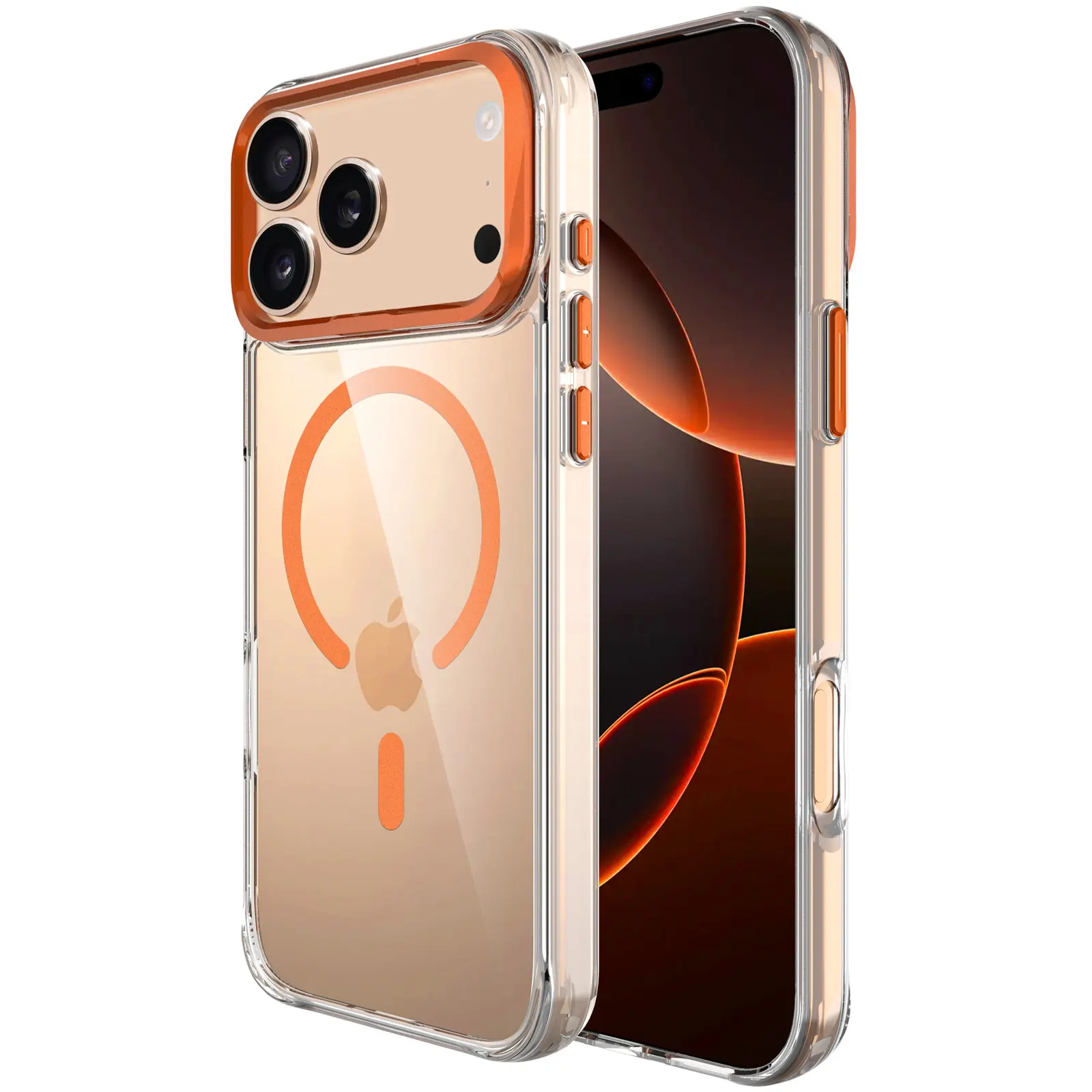 Чохол TPU Space Case Apex with MagSafe для Apple iPhone 17 Pro (6.3"), Papaya, TPU, купити оптом з доставкою