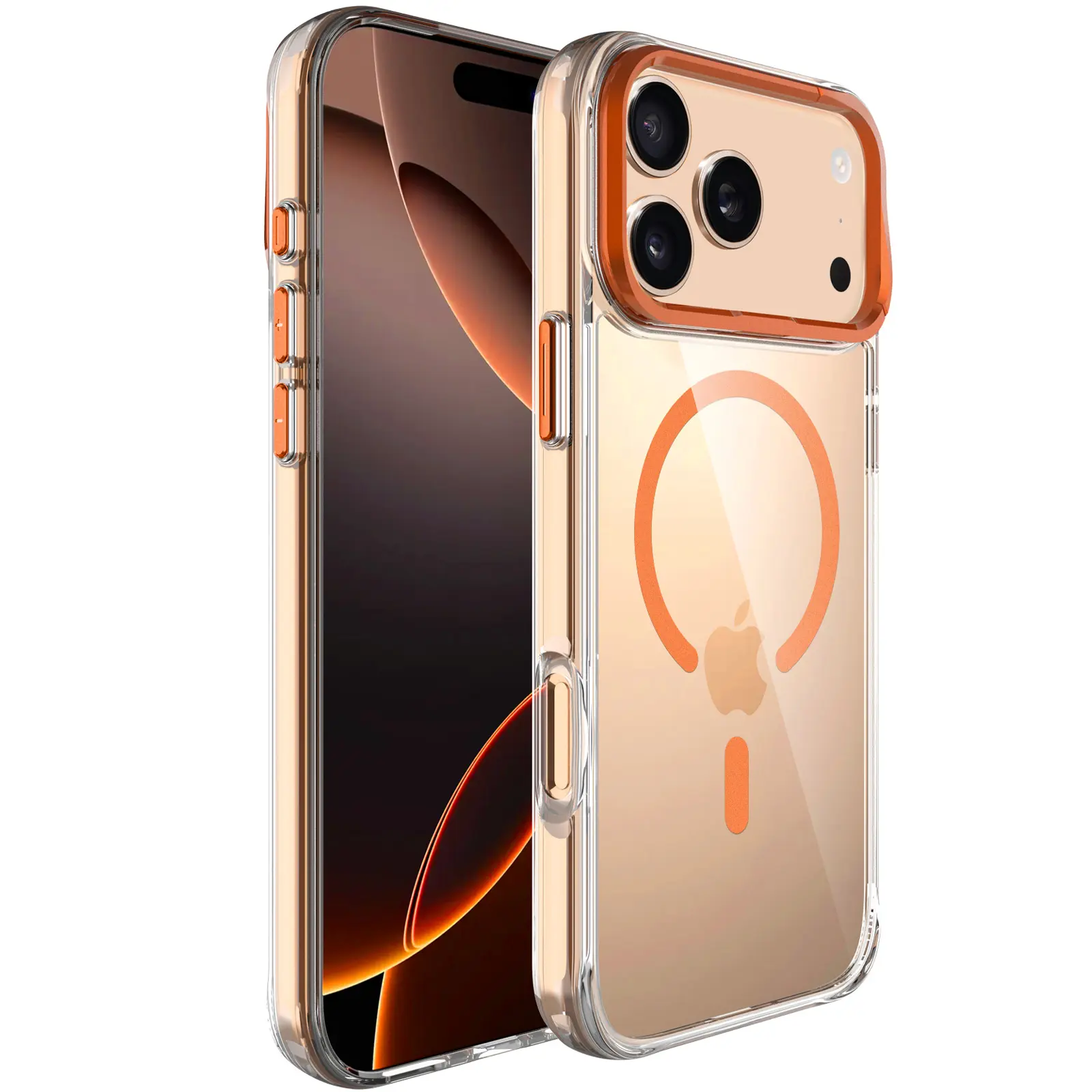 Чохол TPU Space Case Apex with MagSafe для Apple iPhone 17 Pro (6.3"), Papaya 1, TPU, купити оптом з доставкою