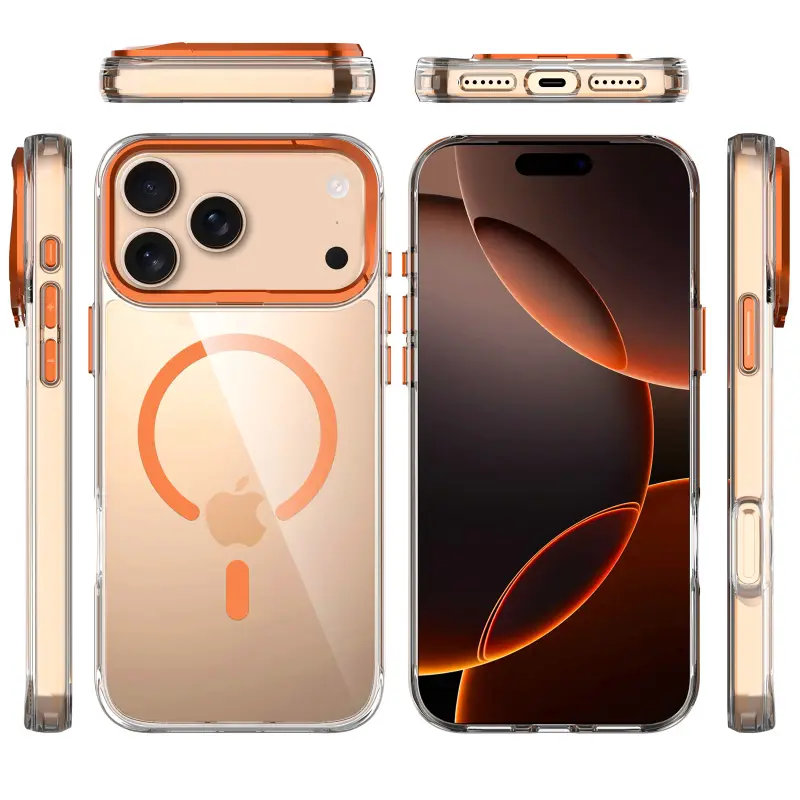 Чохол TPU Space Case Apex with MagSafe для Apple iPhone 17 Pro (6.3"), Papaya 2, TPU, купити оптом з доставкою