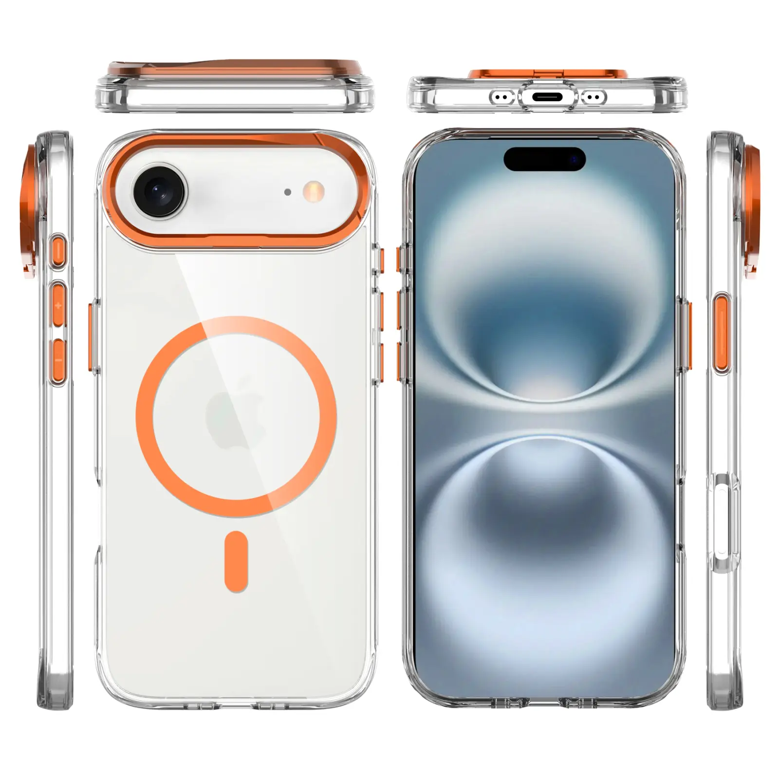 Чехол TPU Space Case Apex with MagSafe для Apple iPhone 17 Air (6.5"), Papaya 3, TPU, купить оптом с доставкой