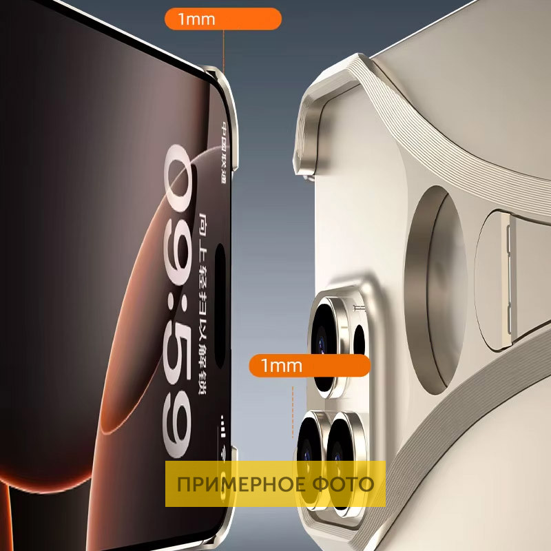 Премиальный металлический бампер-экзоскелет Bumper Y для Apple iPhone 15 (6.1) |Алюминиевый сплав| на картинке №5