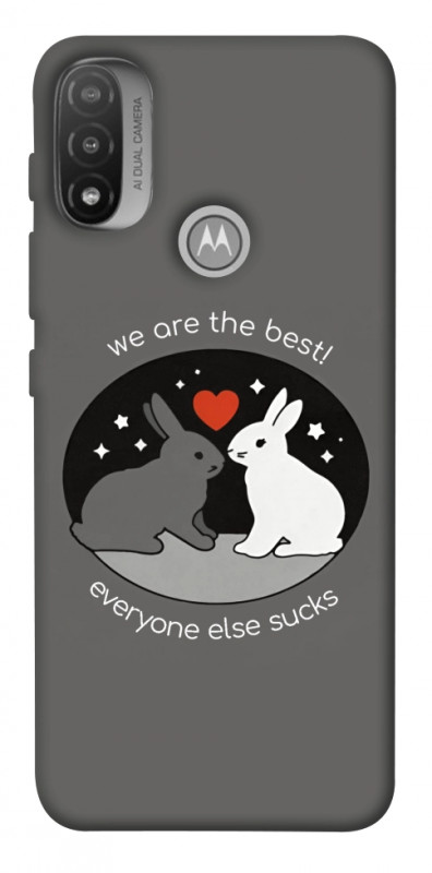 Чехол itsPrint Rabbits для Motorola Moto E20, любовь, купить оптом с доставкой