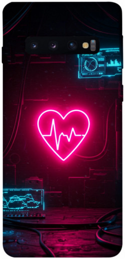 Чехол itsPrint Neon heart для Samsung Galaxy S10