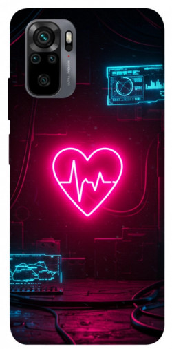 Чехол itsPrint Neon heart для Xiaomi Redmi Note 10 / Note 10s