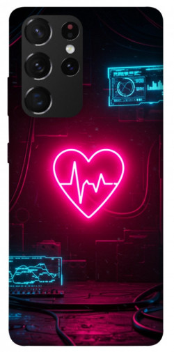 Чехол itsPrint Neon heart для Samsung Galaxy S21 Ultra
