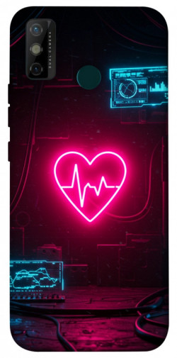 Чехол itsPrint Neon heart для TECNO Spark 6 Go