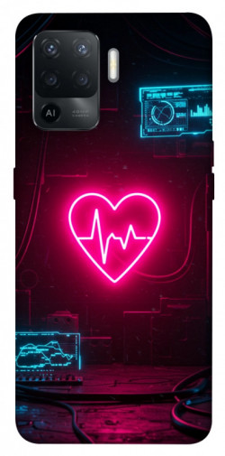 Чехол itsPrint Neon heart для Oppo Reno 5 Lite