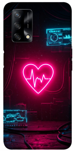 Чохол itsPrint Neon heart для Oppo A74 4G