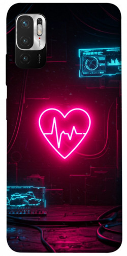 Чехол itsPrint Neon heart для Xiaomi Redmi Note 10 5G