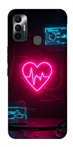Чехол itsPrint Neon heart для TECNO Spark 7