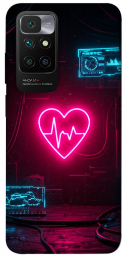 Чохол itsPrint Neon heart для Xiaomi Redmi 10