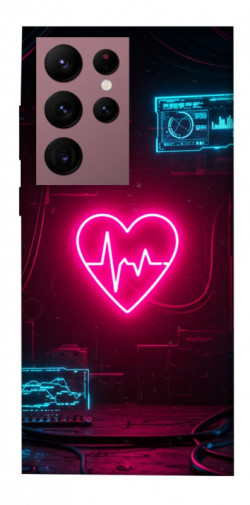 Чехол itsPrint Neon heart для Samsung Galaxy S22 Ultra