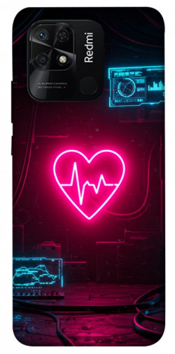 Чехол itsPrint Neon heart для Xiaomi Redmi 10C