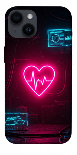 Чехол itsPrint Neon heart для Apple iPhone 14 (6.1")