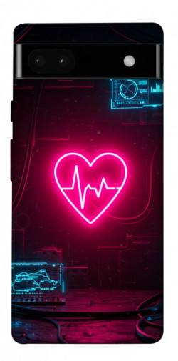 Чехол itsPrint Neon heart для Google Pixel 6a