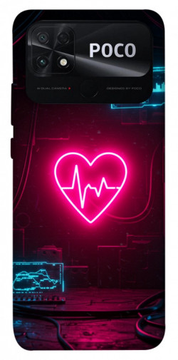 Чехол itsPrint Neon heart для Xiaomi Poco C40