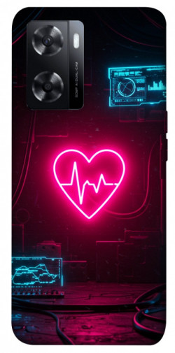 Чохол itsPrint Neon heart для Oppo A57s
