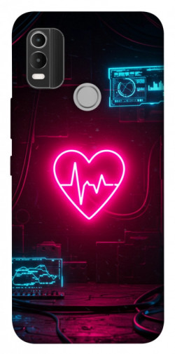 Чехол itsPrint Neon heart для Nokia C21 Plus