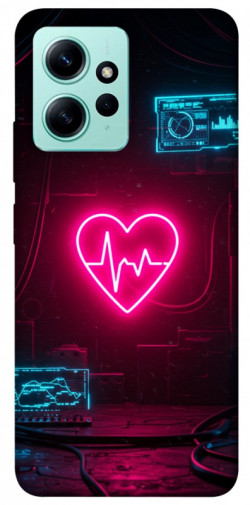 Чехол itsPrint Neon heart для Xiaomi Redmi Note 12 4G