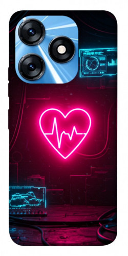 Чохол itsPrint Neon heart для TECNO Spark 10 Pro