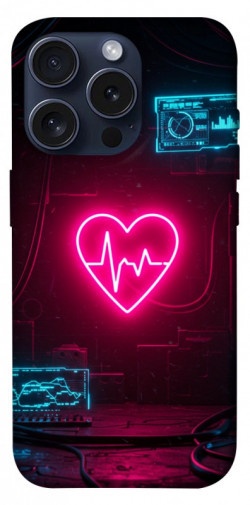 Чехол itsPrint Neon heart для Apple iPhone 15 Pro (6.1")