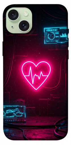 Чехол itsPrint Neon heart для Apple iPhone 15 Plus (6.7")