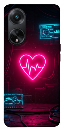 Чохол itsPrint Neon heart для Oppo A98