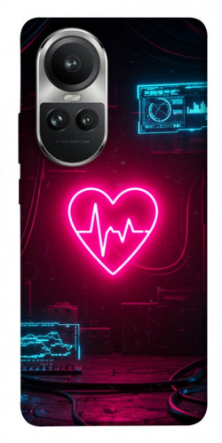 Чохол itsPrint Neon heart для Oppo Reno 10