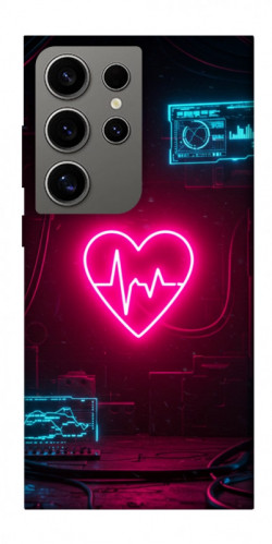 Чехол itsPrint Neon heart для Samsung Galaxy S24 Ultra