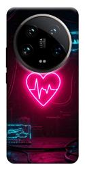 Чехол itsPrint Neon heart для Xiaomi 14 Ultra
