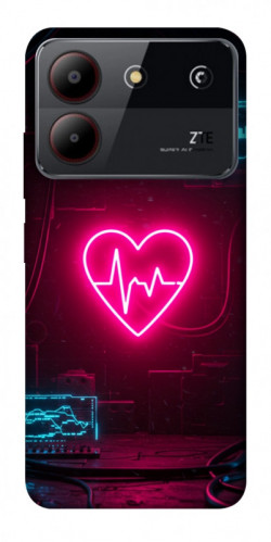 Чехол itsPrint Neon heart для ZTE Blade A54 4G