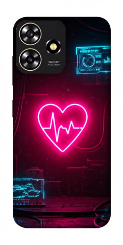 Чехол itsPrint Neon heart для ZTE Blade A73 4G