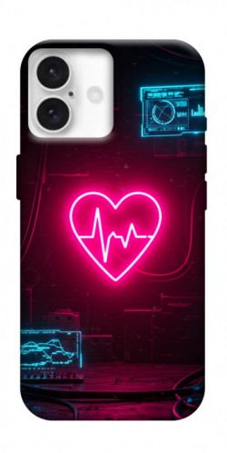 Чехол itsPrint Neon heart для Apple iPhone 16 Plus (6.7")