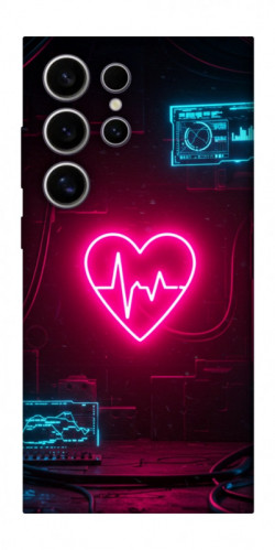 Чехол itsPrint Neon heart для Samsung Galaxy S25 Ultra