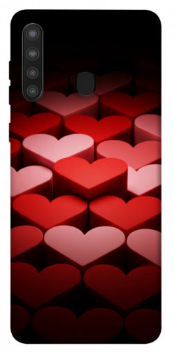 Чохол itsPrint Hearts pattern для Samsung Galaxy A21