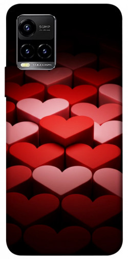 Чехол itsPrint Hearts pattern для Vivo Y21 / Y33s